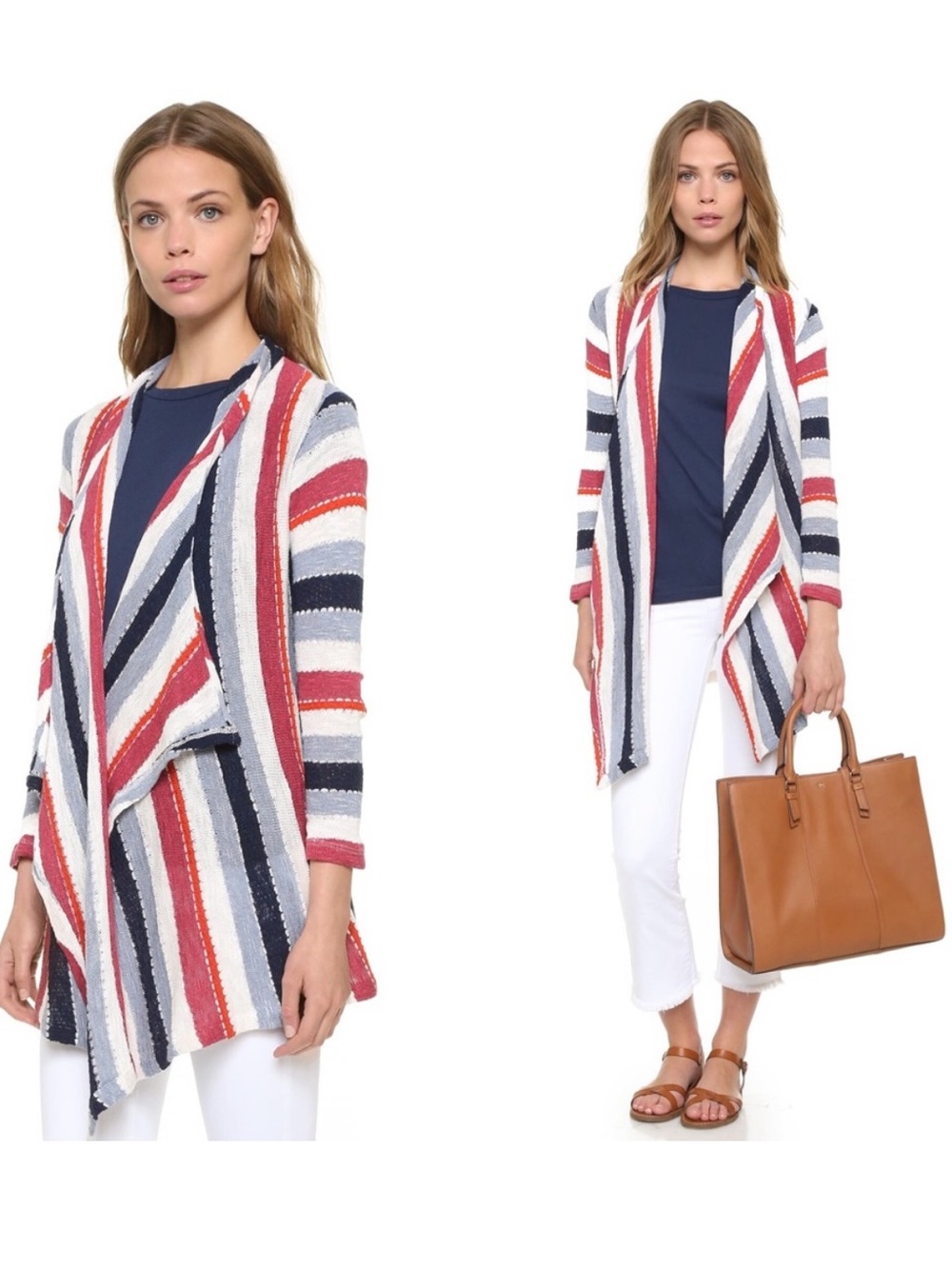 Splendid Rancho Stripe Cardigan pockets M
